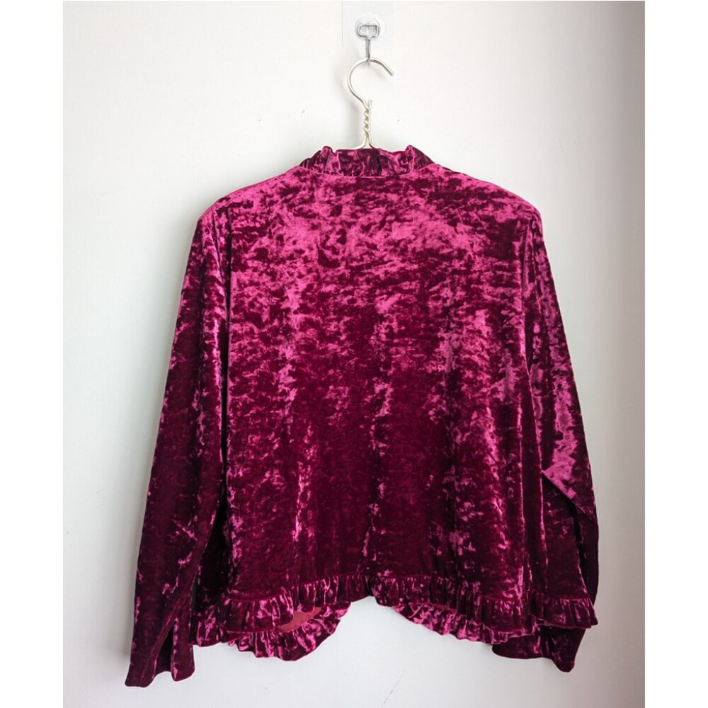 Laura Plus Velvet Ruffle Blazer - Picture 3 of 7